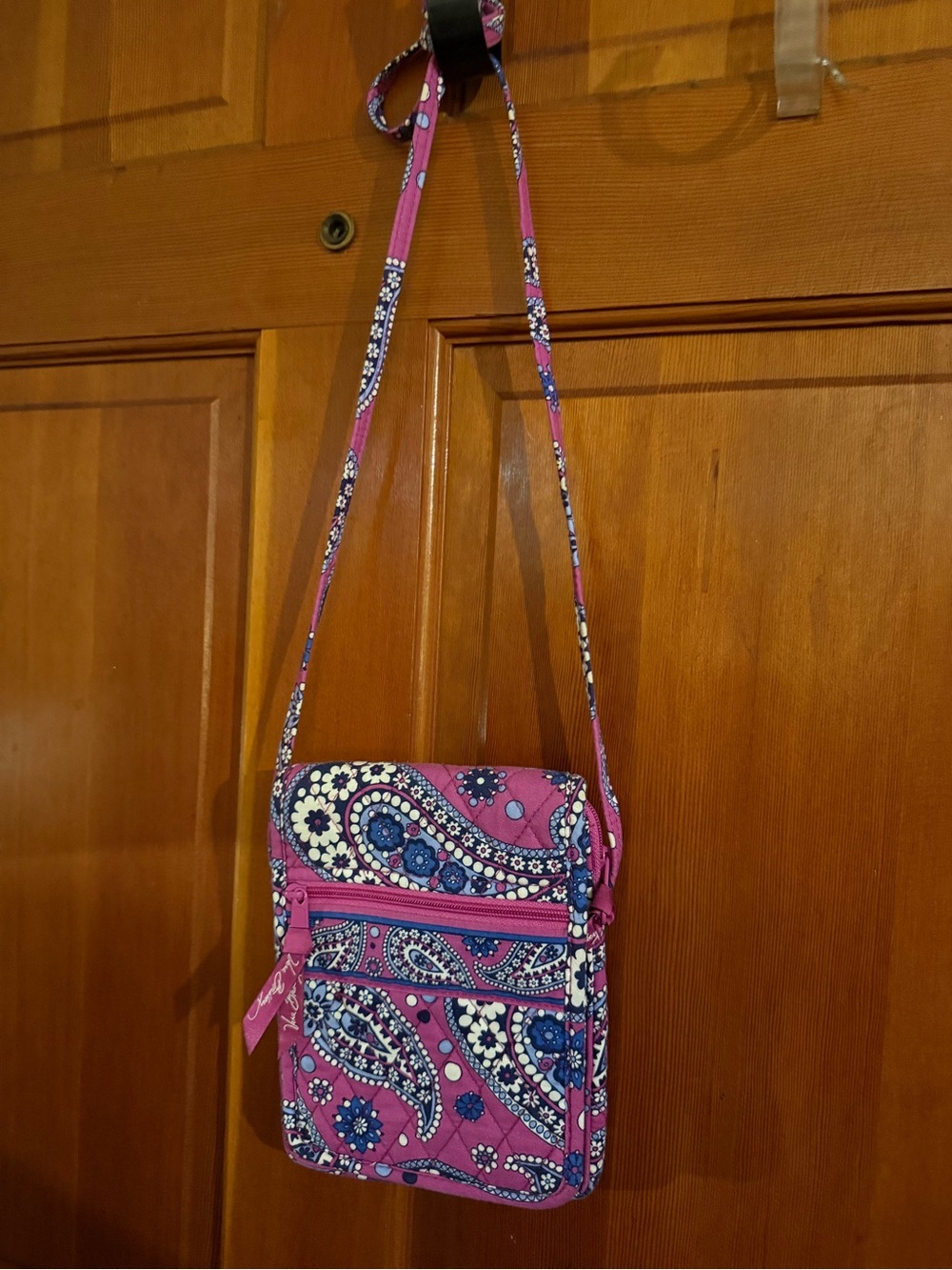 Pink Paisley Crossbody Shoulder Bag